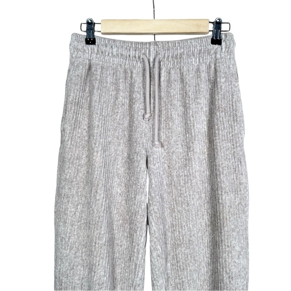 WILFRED FREE Ribbed Organic Cotton High Rise Jogger Lounge Pants in oatmeal - Picture 3 of 9